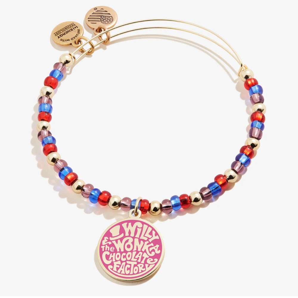 Alex and Ani Willy Wonka and the Chocolate Factory Pink Charm Bead Bracelet NWT